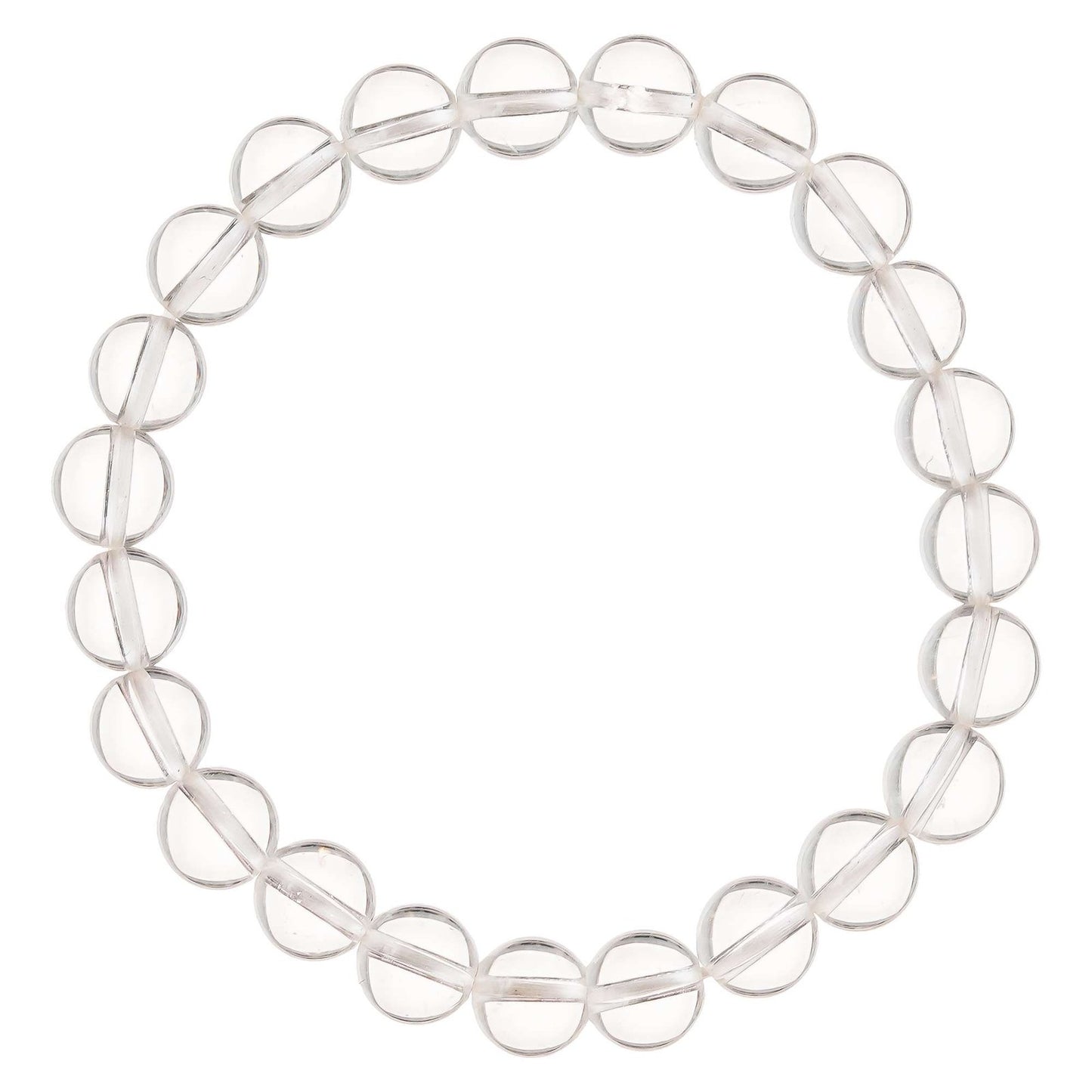 Clear Quartz Bracelet for Women Men's Gifts - Protection Healing Crystal Bracelet - 8mm Gemstone Beaded Adjustable