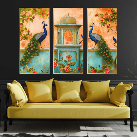 Set of Two Wall Paintings for Wall Dacoration Golden Framed Wall Paintings for Living Room & Bedroom Wall Art for Home Decoration & Office Wall DÃ©cor (14x11 inch CH-GD2-22)
